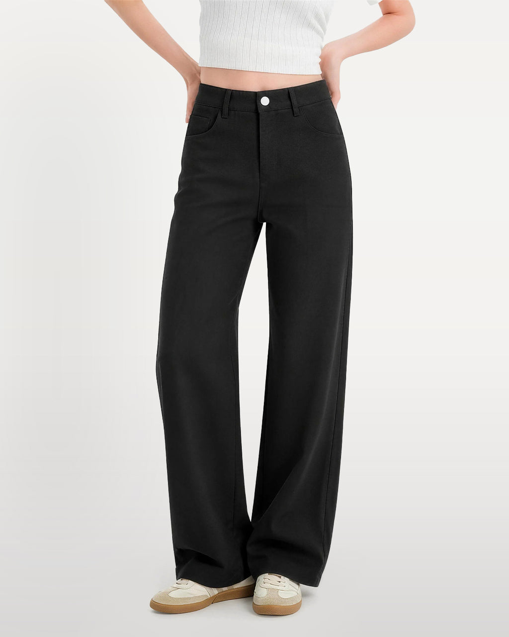 Afterlight Wide Straight Leg Jeans - Black