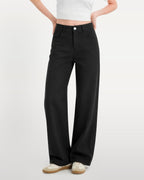 Afterlight Wide Straight Leg Jeans - Black
