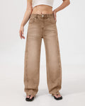 Arc Curved Barrel Jeans - Brown