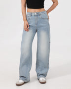 Arc Curved Barrel Jeans - Sky Blue