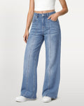 Outline Subtle Flare Jeans - Light Blue