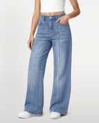 Outline Subtle Flare Jeans - Light Blue