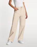 Afterlight Wide Straight Leg Jeans - Beige