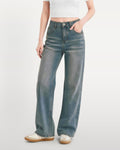 Afterlight Wide Straight Leg Jeans - Dusk Blue