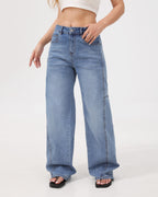 Arc Curved Barrel Jeans - Light Blue