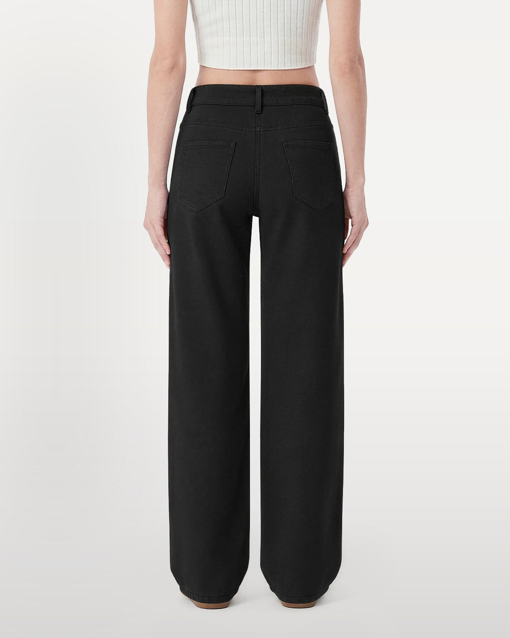 Afterlight Wide Straight Leg Jeans - Black