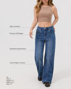 Outline Subtle Flare Jeans - Dark Blue