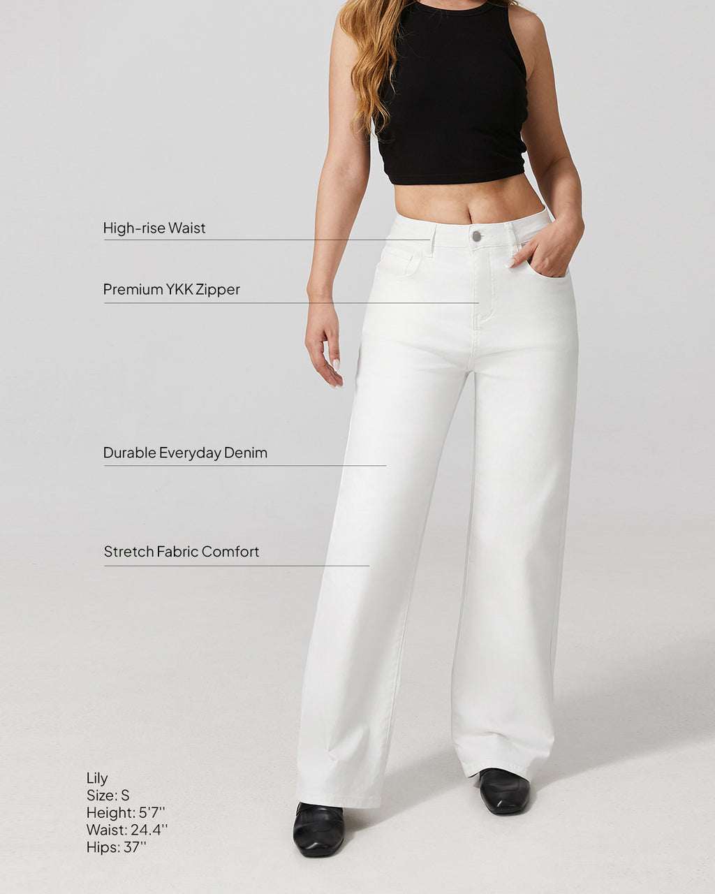 Afterlight Wide Straight Leg Jeans - White