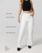 Afterlight Wide Straight Leg Jeans - White