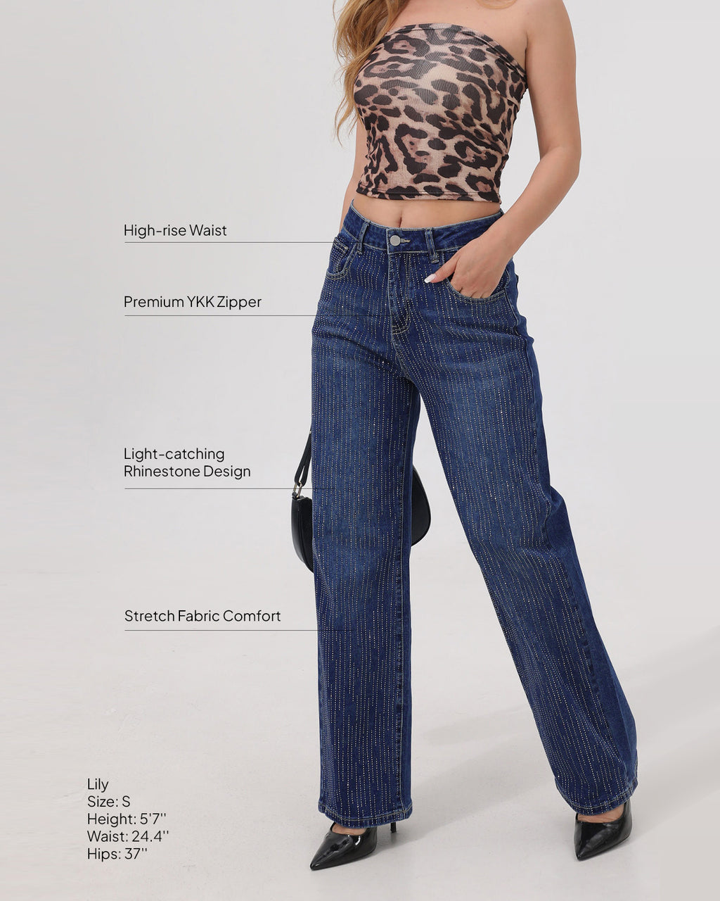 Nova Linear Rhinestone Jeans