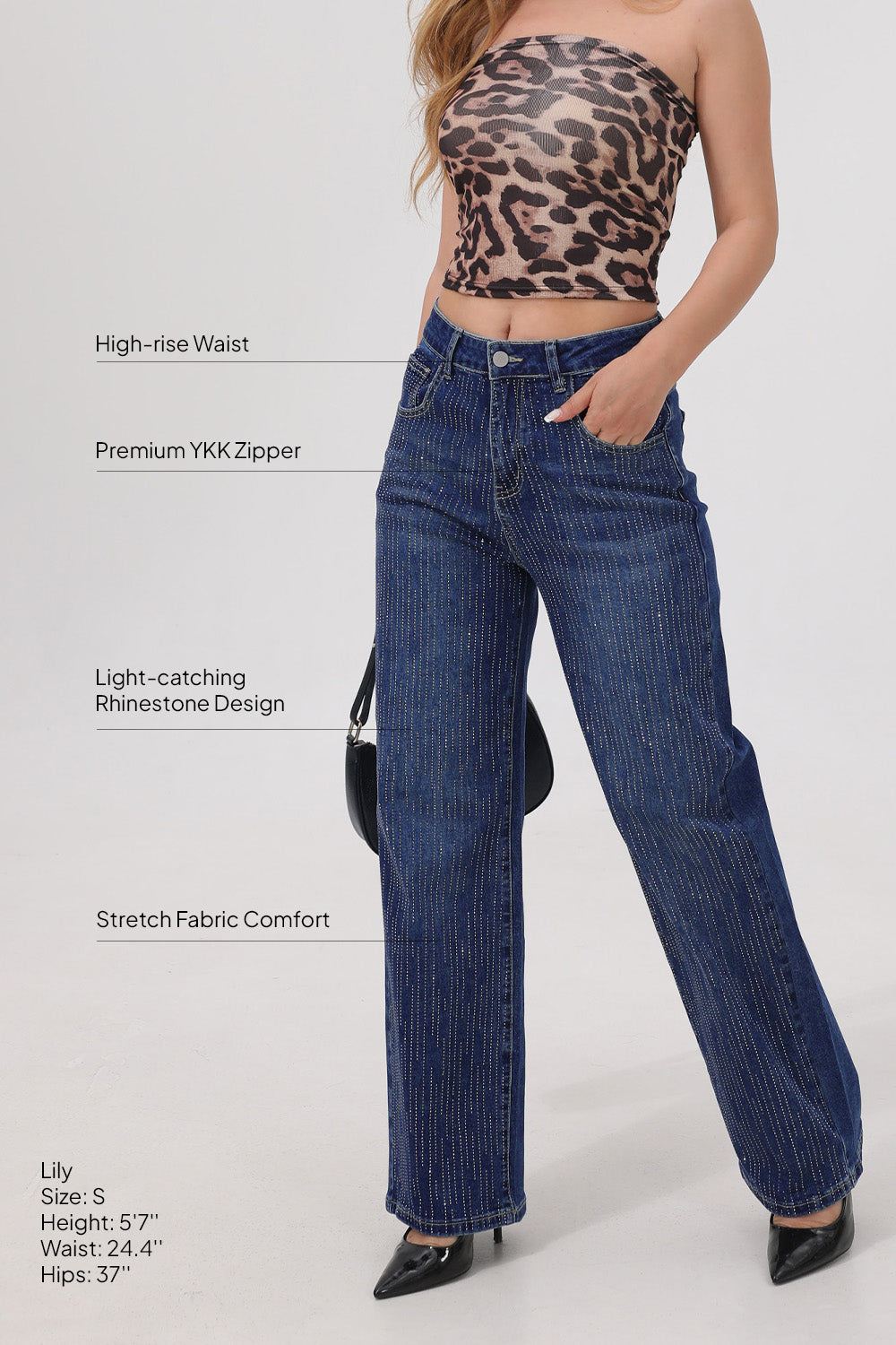 Nova Linear Rhinestone Jeans