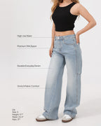 Arc Curved Barrel Jeans - Sky Blue