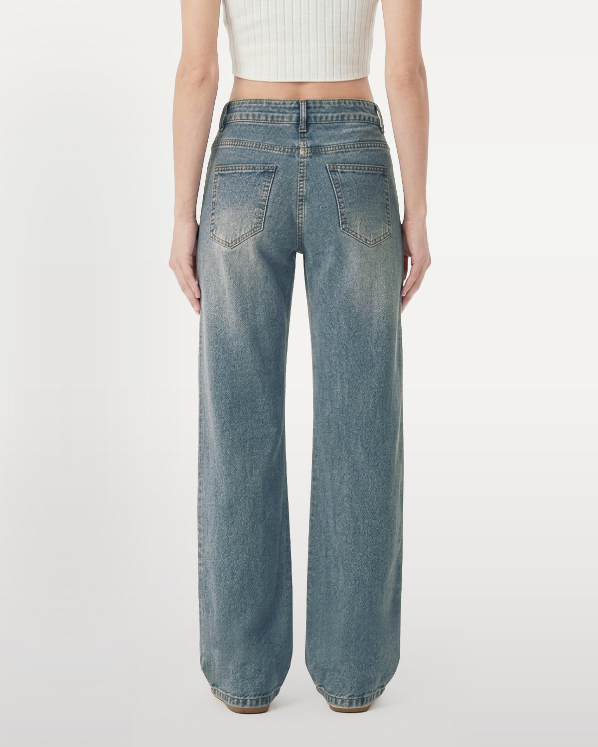 Afterlight Wide Straight Leg Jeans - Dusk Blue