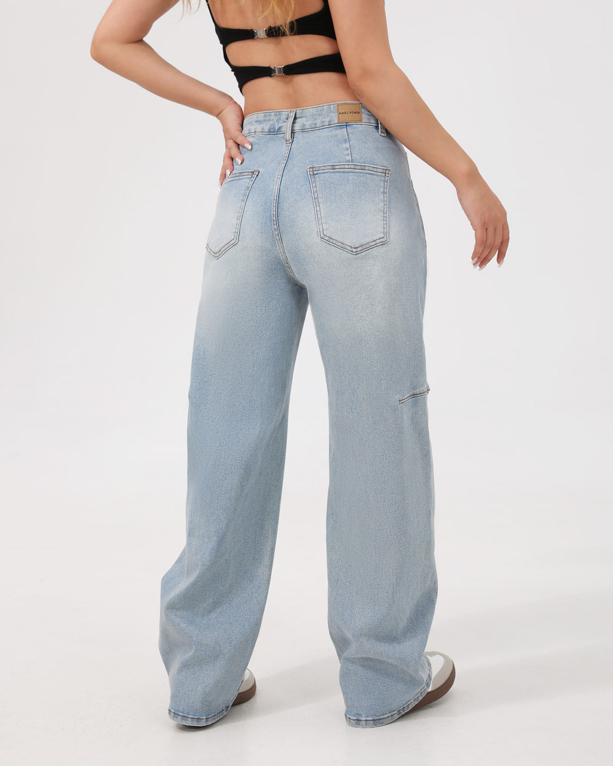 Arc Curved Barrel Jeans - Sky Blue