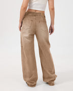 Arc Curved Barrel Jeans - Brown