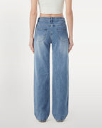 Afterlight Wide Straight Leg Jeans - Light Blue