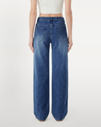 Afterlight Wide Straight Leg Jeans - Dark Blue