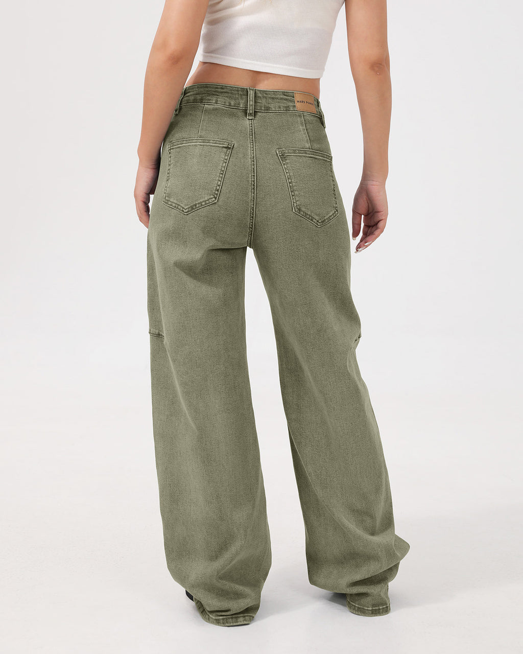 Arc Curved Barrel Jeans - Green