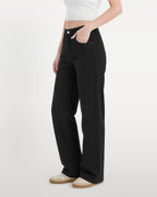 Afterlight Wide Straight Leg Jeans - Black