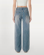 Afterlight Wide Straight Leg Jeans - Retro Blue