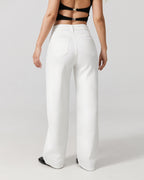 Afterlight Wide Straight Leg Jeans - White