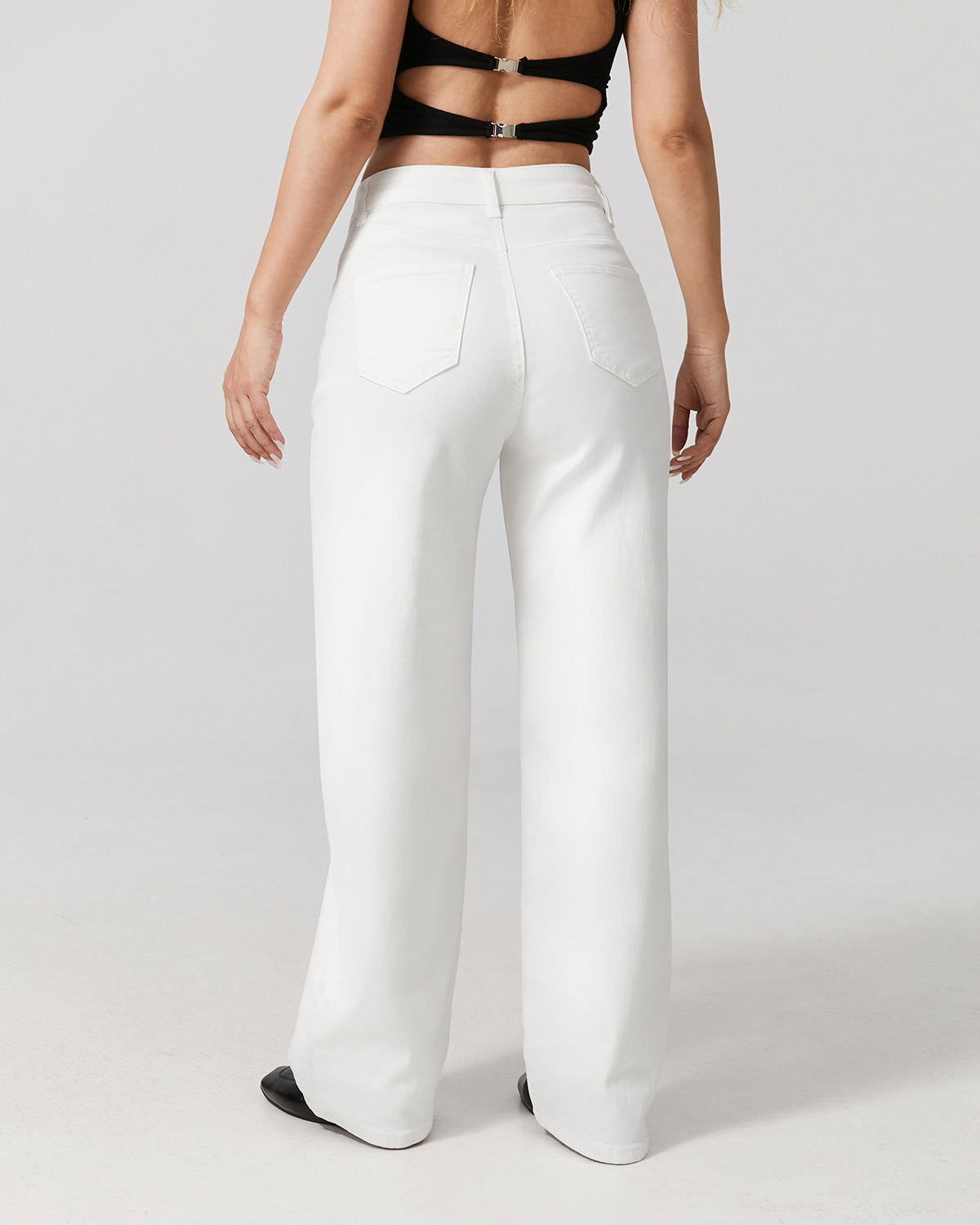 Afterlight Wide Straight Leg Jeans - White