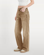 Afterlight Wide Straight Leg Jeans - Brown