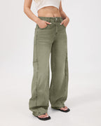 Arc Curved Barrel Jeans - Green