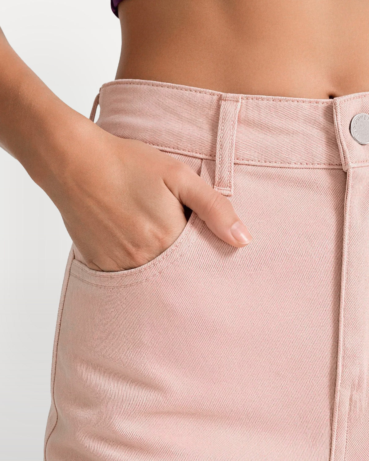 Afterlight Wide Straight Leg Jeans - Pink