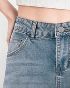 Afterlight Wide Straight Leg Jeans - Retro Blue