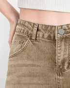 Afterlight Wide Straight Leg Jeans - Brown