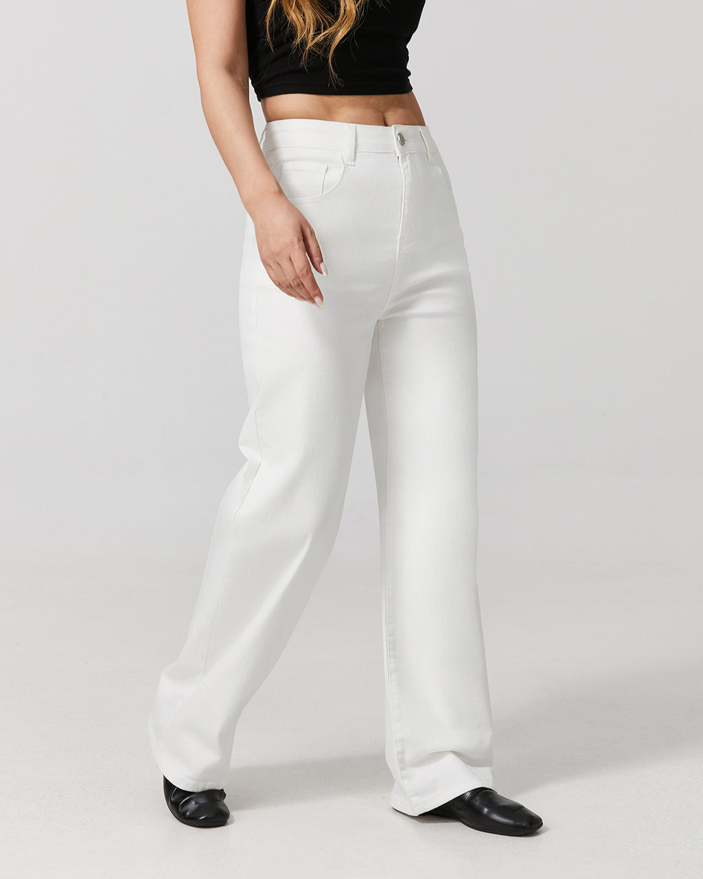 Afterlight Wide Straight Leg Jeans - White