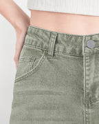 Afterlight Wide Straight Leg Jeans - Green