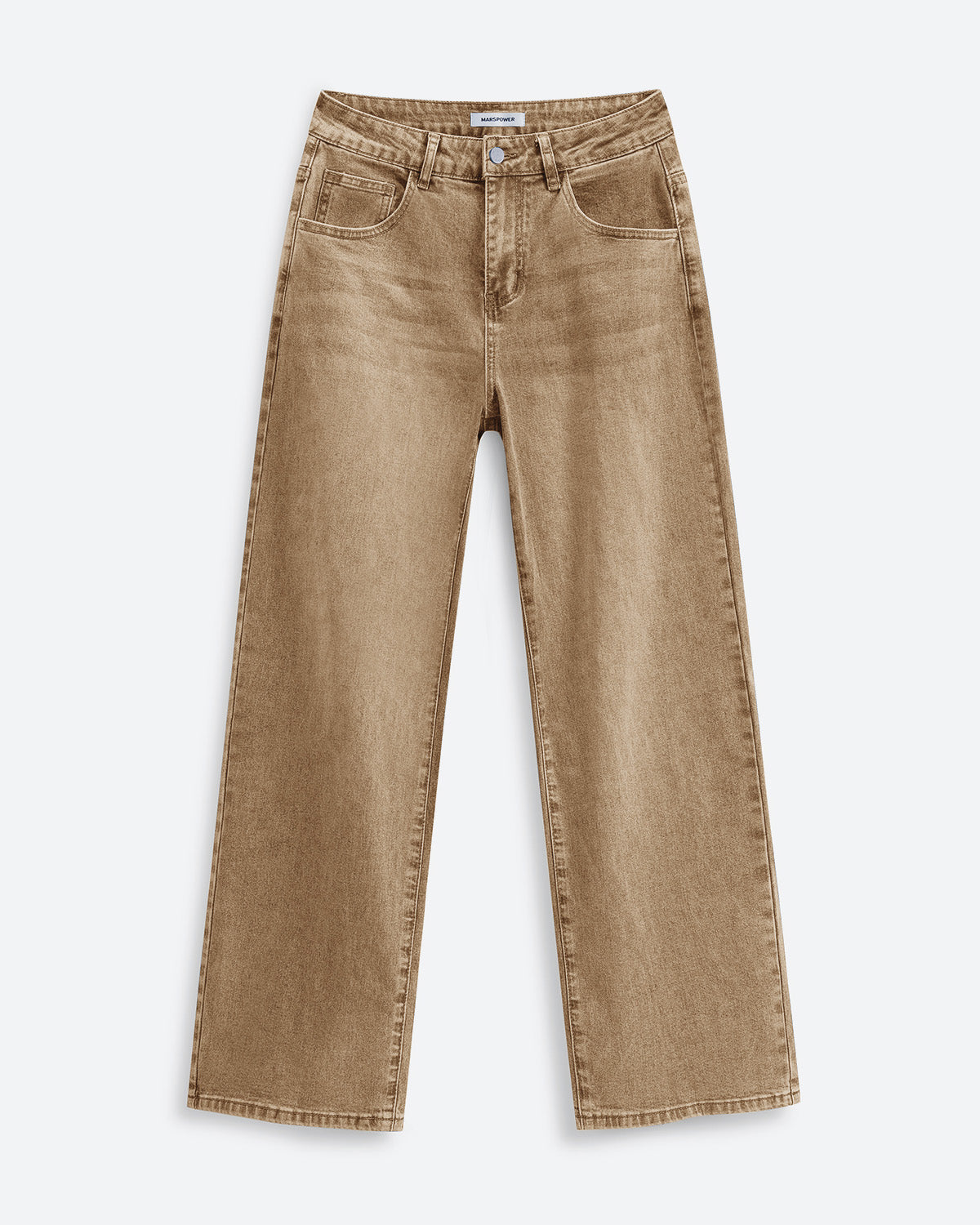 Afterlight Wide Straight Leg Jeans - Brown