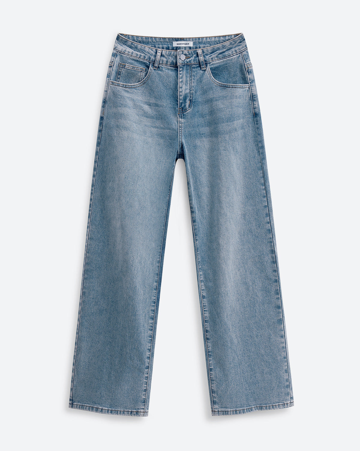 Afterlight Wide Straight Leg Jeans - Retro Blue