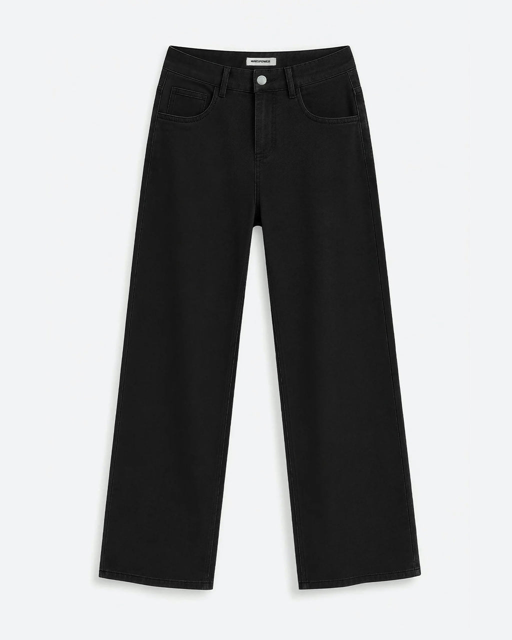 Afterlight Wide Straight Leg Jeans - Black