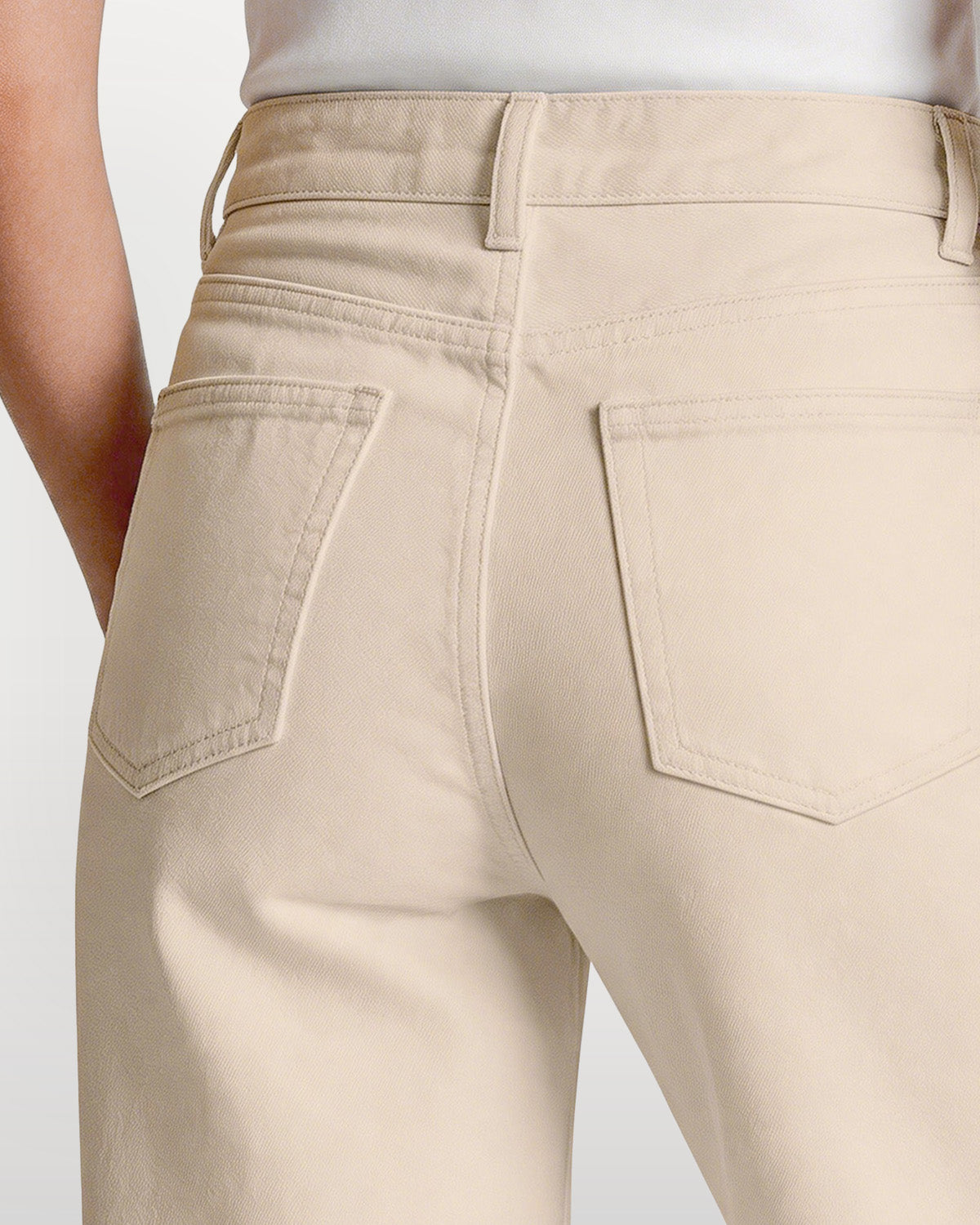 Afterlight Wide Straight Leg Jeans - Beige