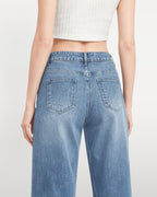 Afterlight Wide Straight Leg Jeans - Light Blue