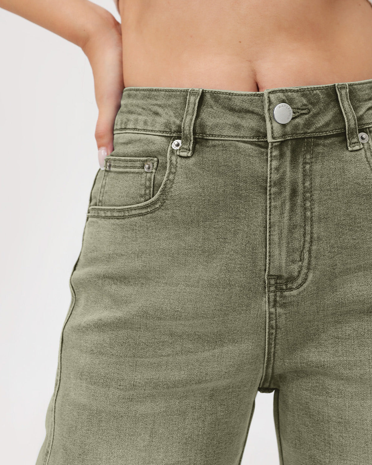 Arc Curved Barrel Jeans - Green