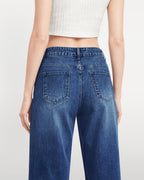 Afterlight Wide Straight Leg Jeans - Dark Blue