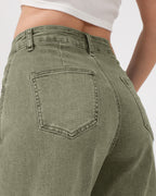 Arc Curved Barrel Jeans - Green