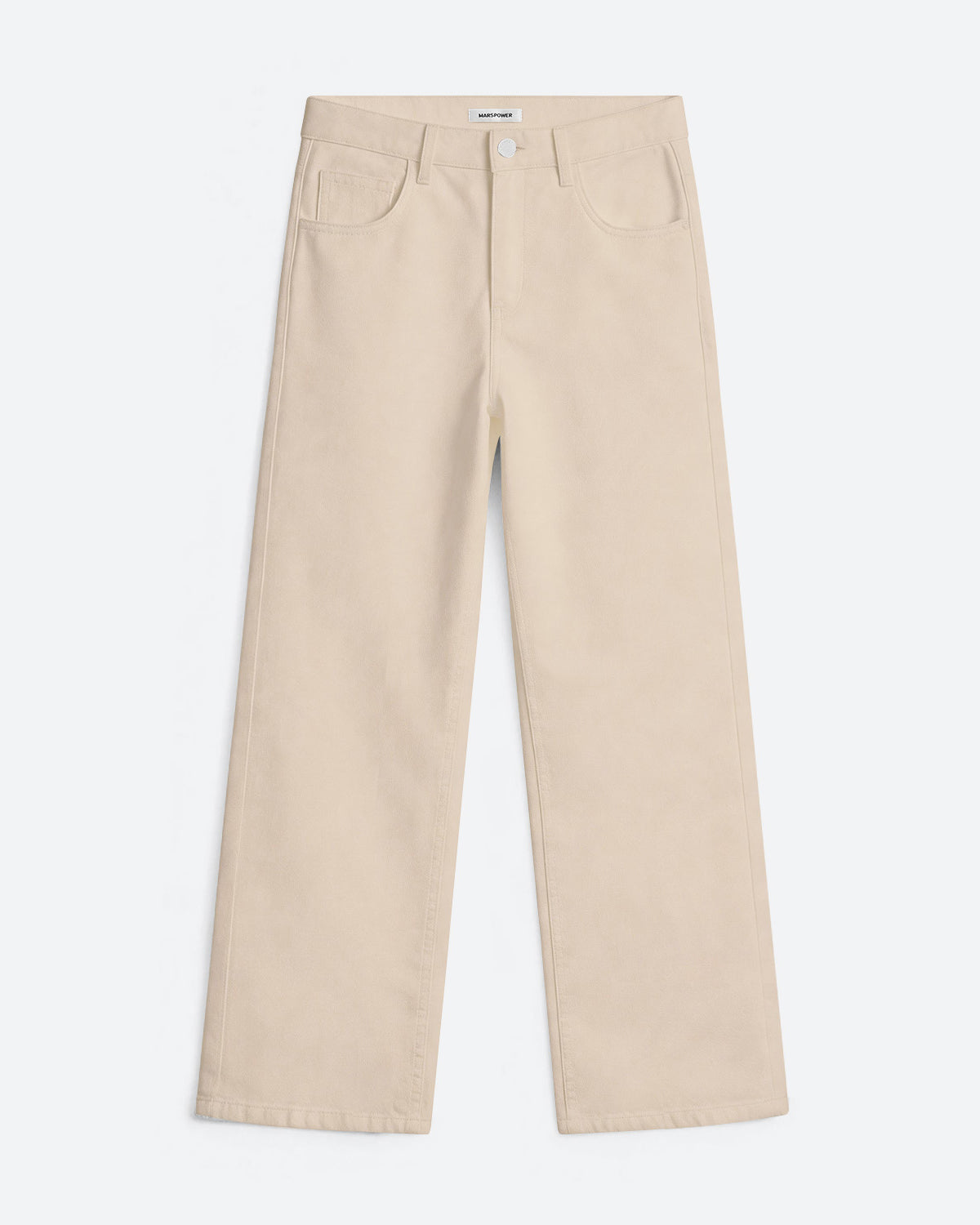 Afterlight Wide Straight Leg Jeans - Beige