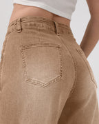 Arc Curved Barrel Jeans - Brown