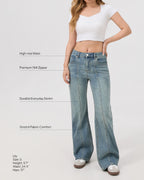 Outline Subtle Flare Jeans - Retro Blue