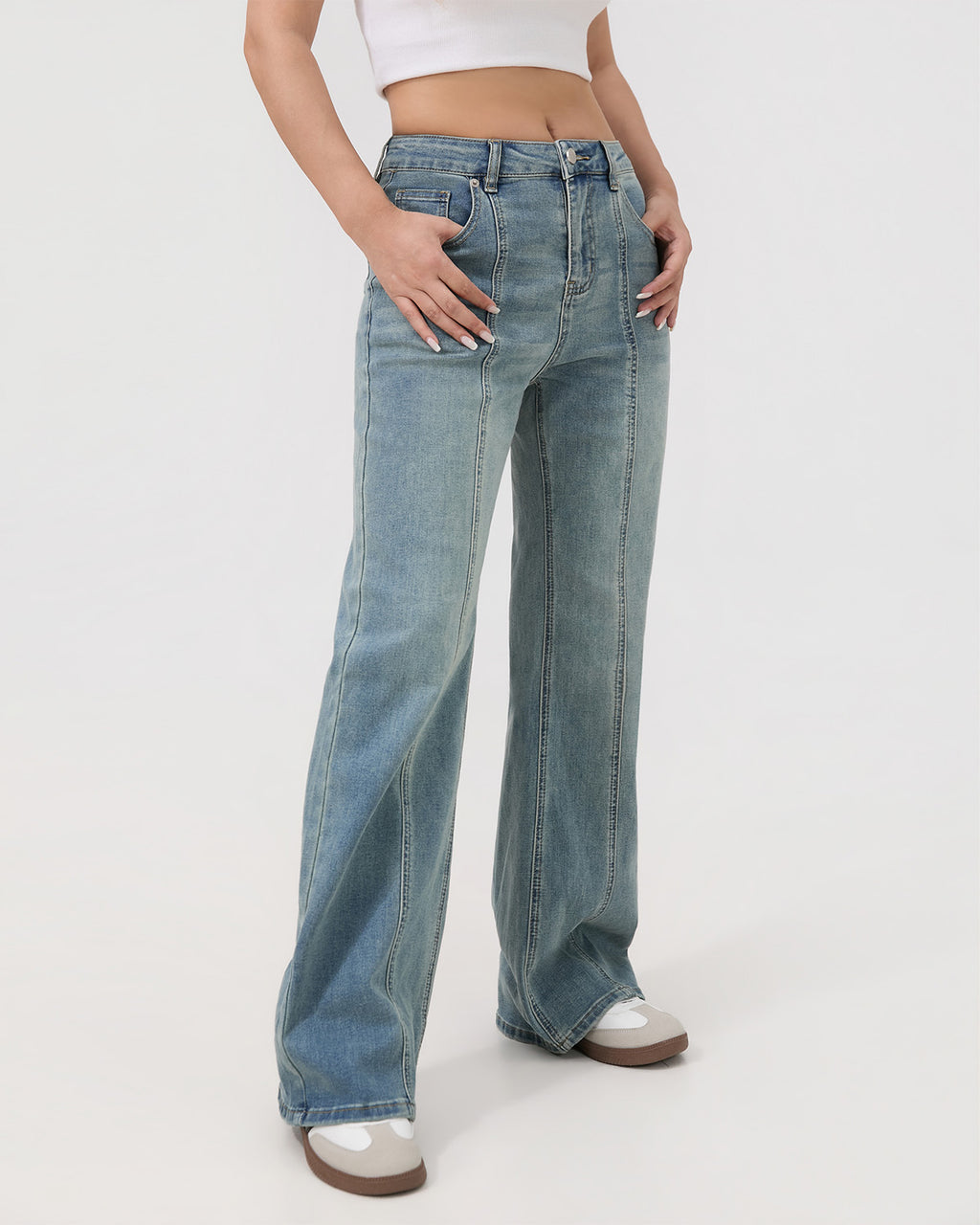 Outline Subtle Flare Jeans - Retro Blue