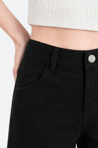Mars Power Afterlight Wide Straight Leg Jeans - Black