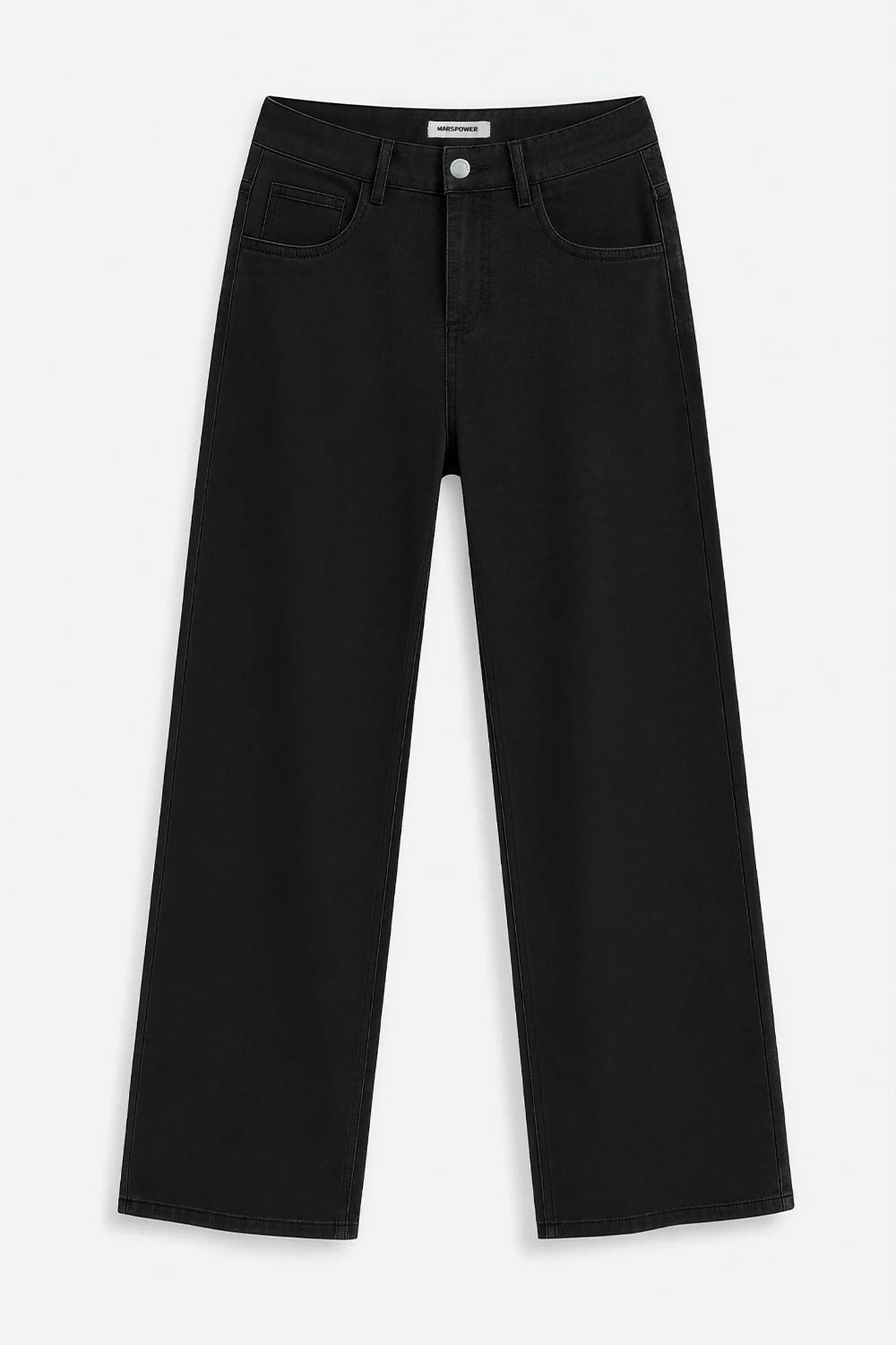 Mars Power Afterlight Wide Straight Leg Jeans - Black