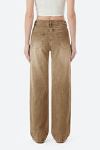 Mars Power Afterlight Wide Straight Leg Jeans - Brown