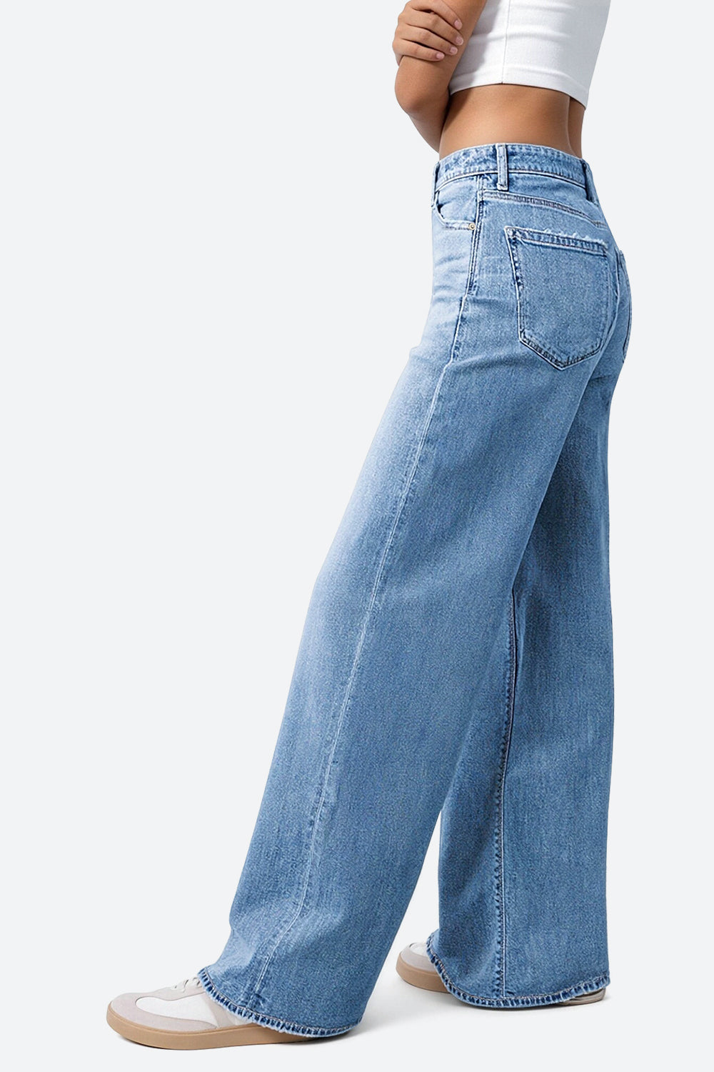 Mars Power Drift baggy wide leg jeans in blue relaxed fit denim