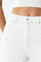 Mars Power Drift baggy wide leg jeans in white relaxed fit denim